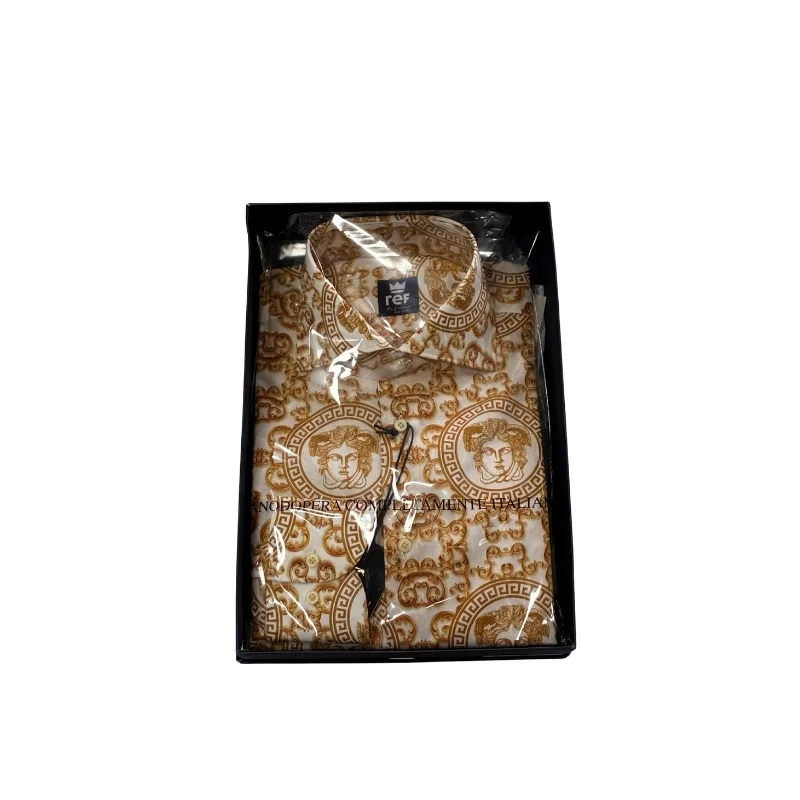 White and Gold Versace Shirt